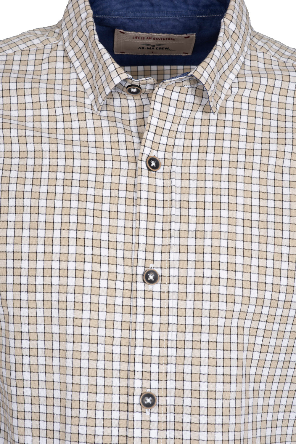 ARMA Men Shirts %100 Cotton Plaid Woven
