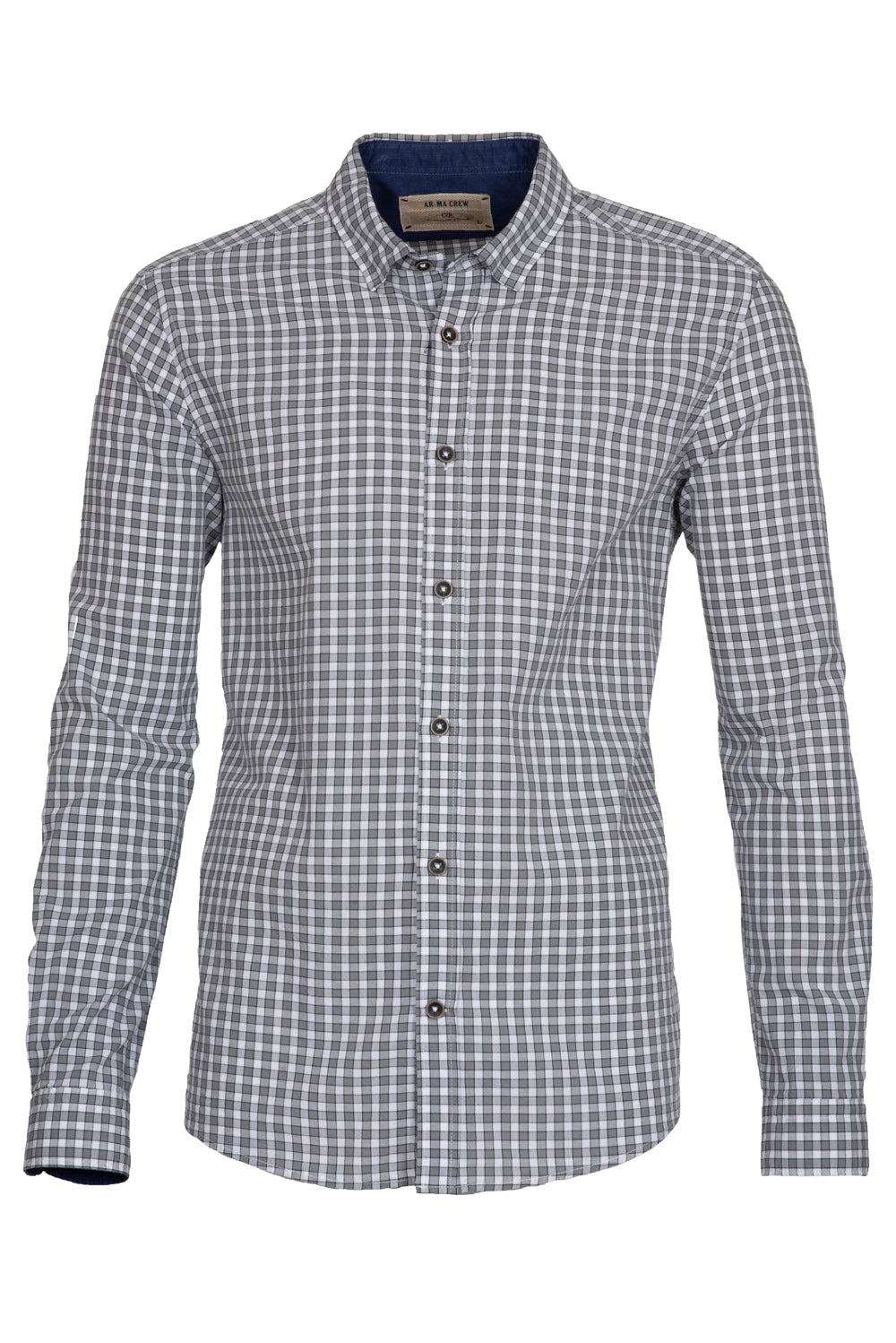 ARMA Men Shirts %100 Cotton Plaid Woven