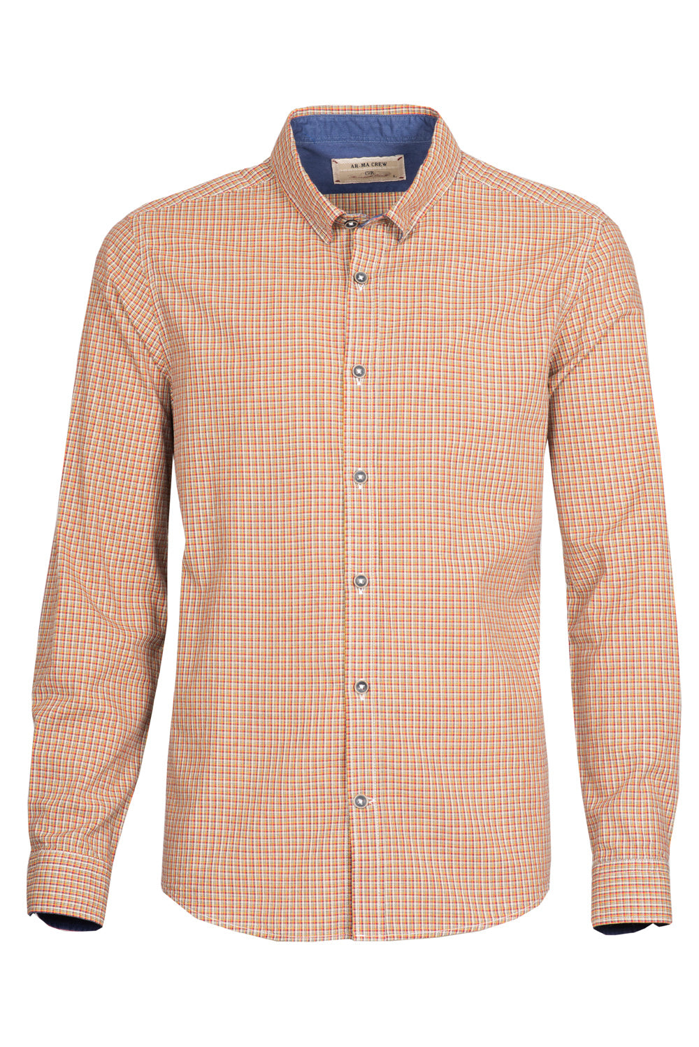ARMA Men Shirts %100 Cotton Plaid Woven