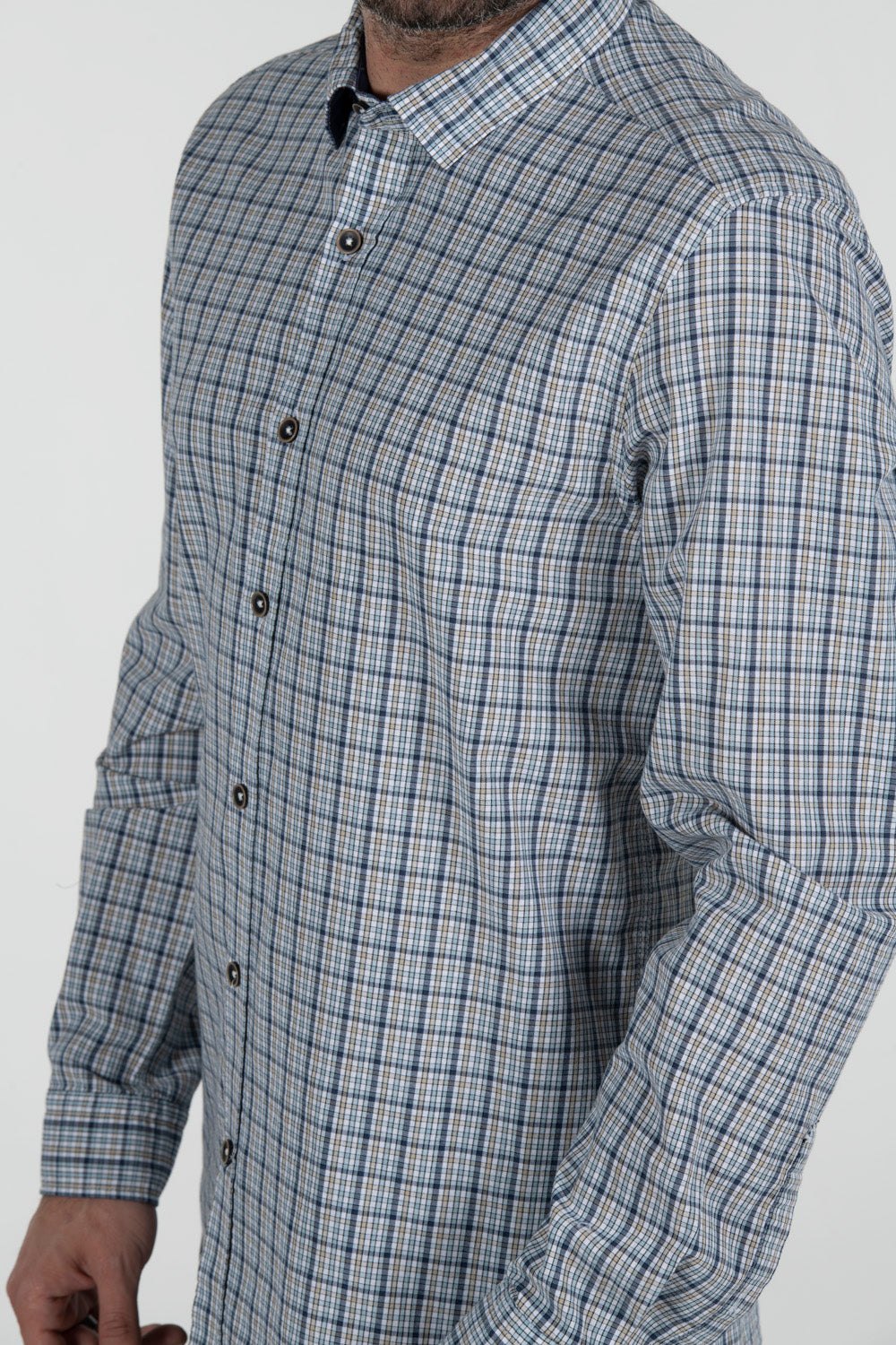 ARMA Men Shirts %100 Cotton Plaid Woven