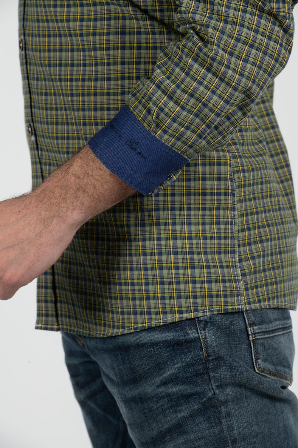 ARMA Men Shirts %100 Cotton Plaid Woven