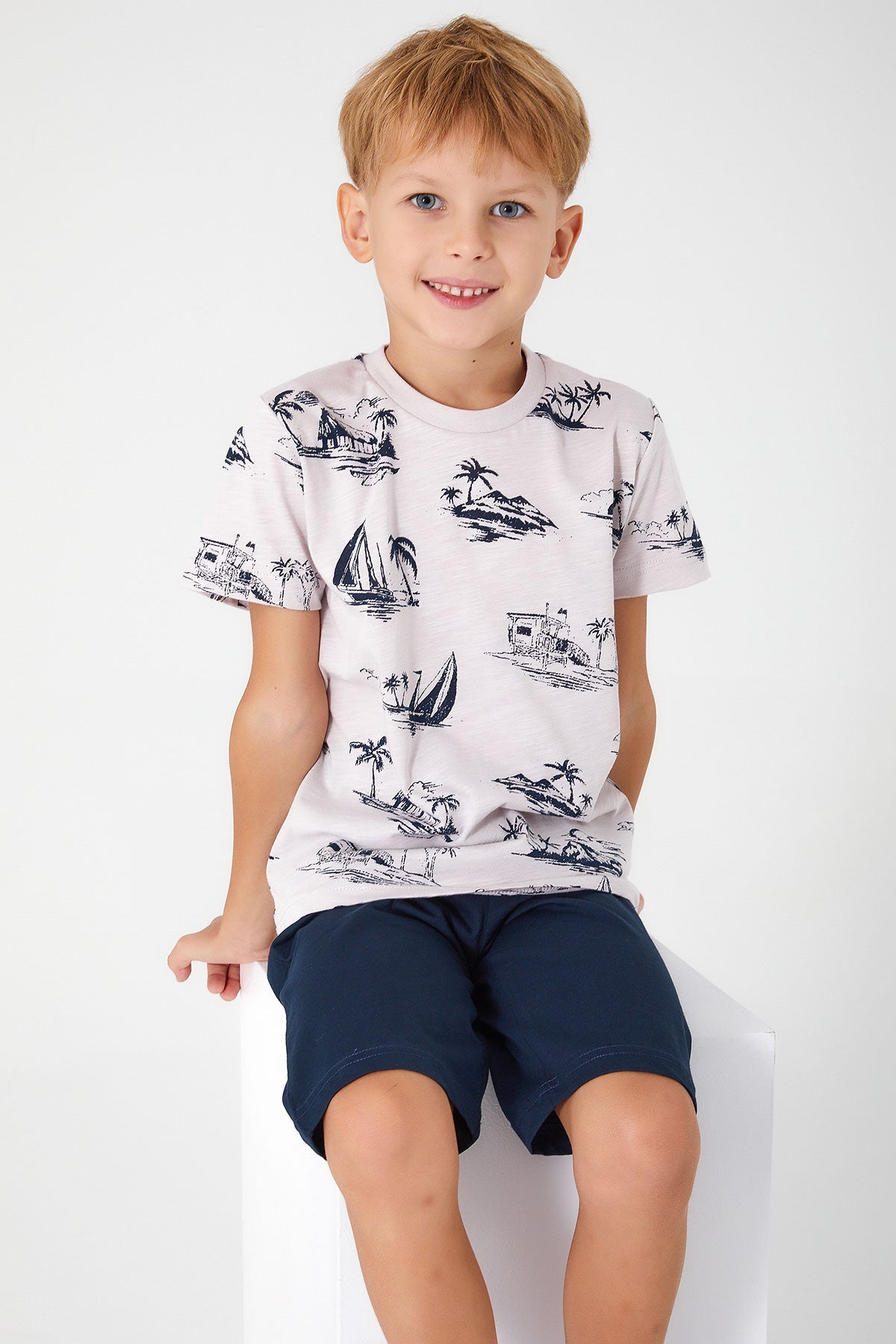 Arnetta Boys Capri Pajamas Set Supreme