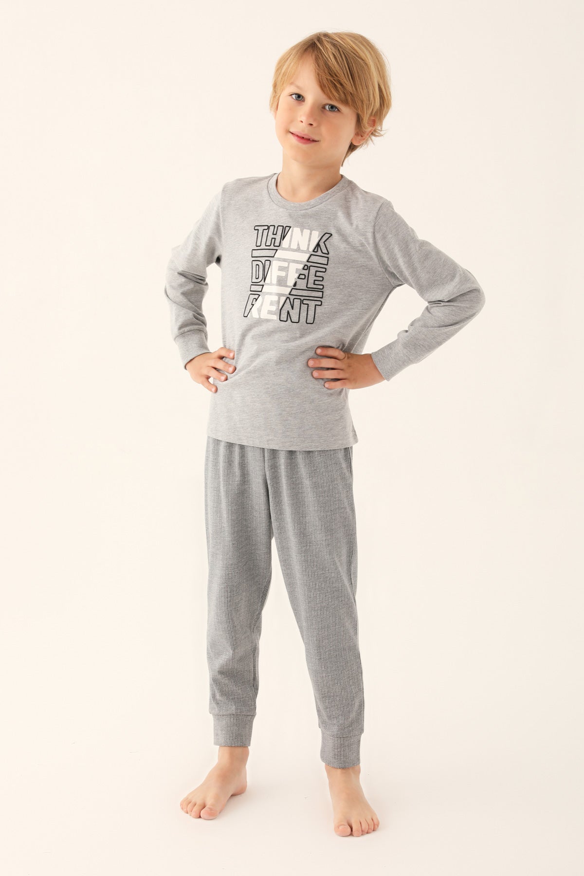 Arnetta Boys Pajama Set Melange Supreme