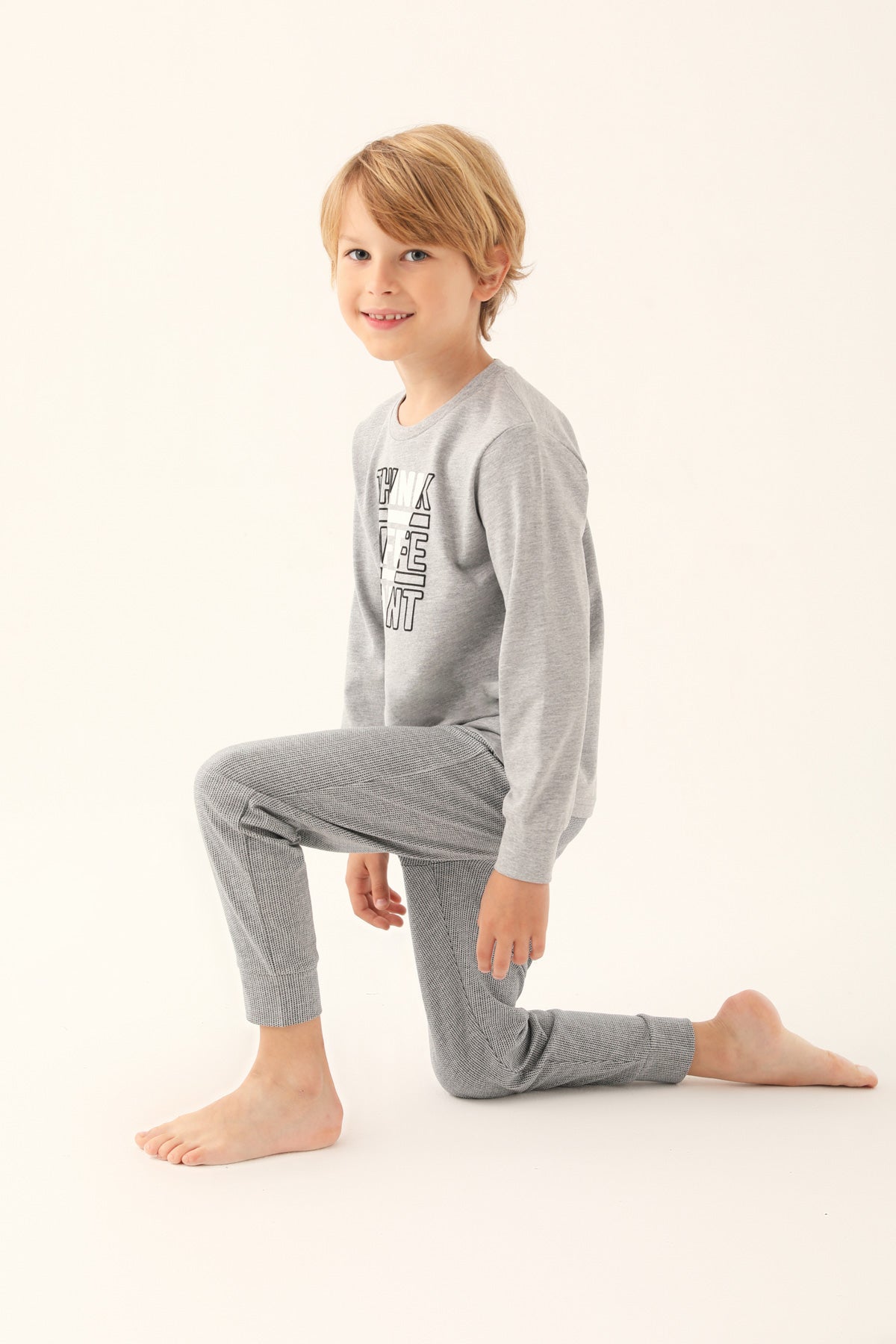 Arnetta Boys Pajama Set Melange Supreme
