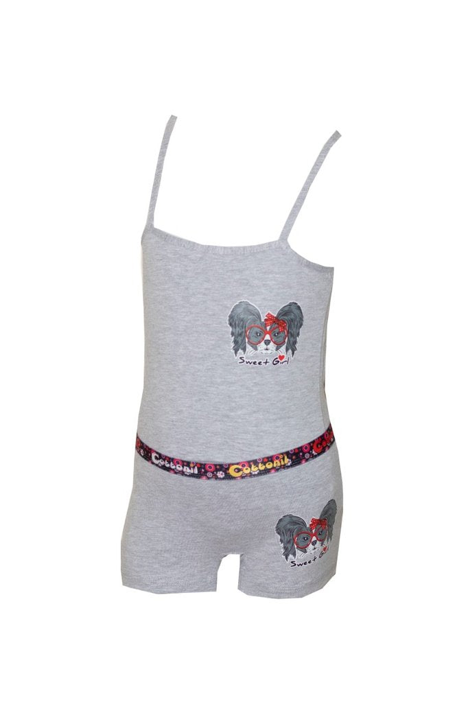 Cottonil Girls Heart Top Hot Short Set