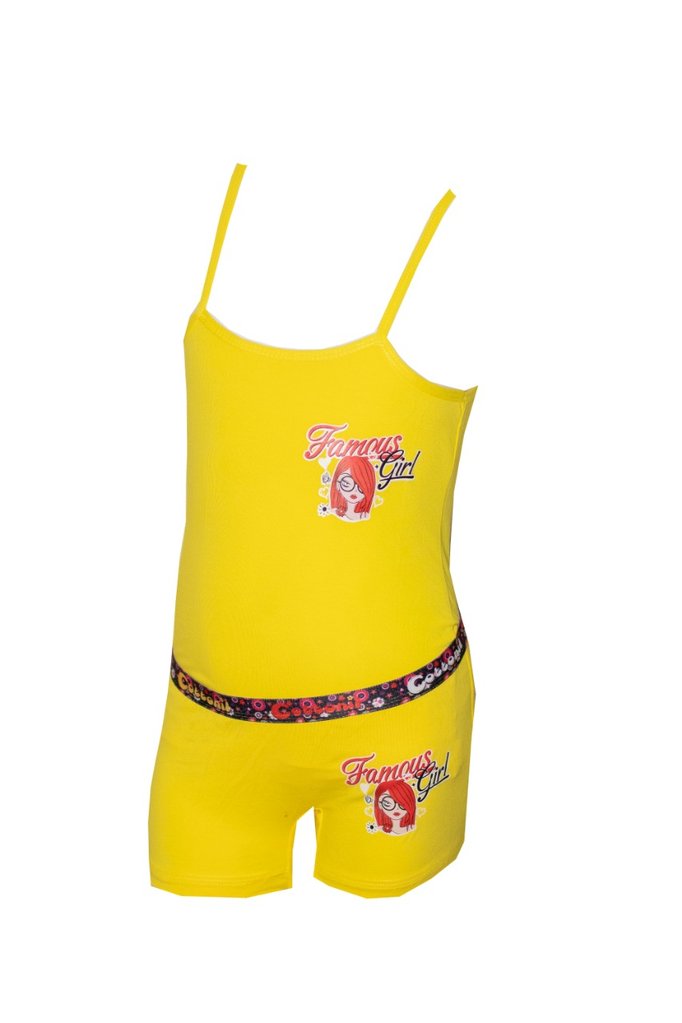 Cottonil Girls Heart Top Hot Short Set