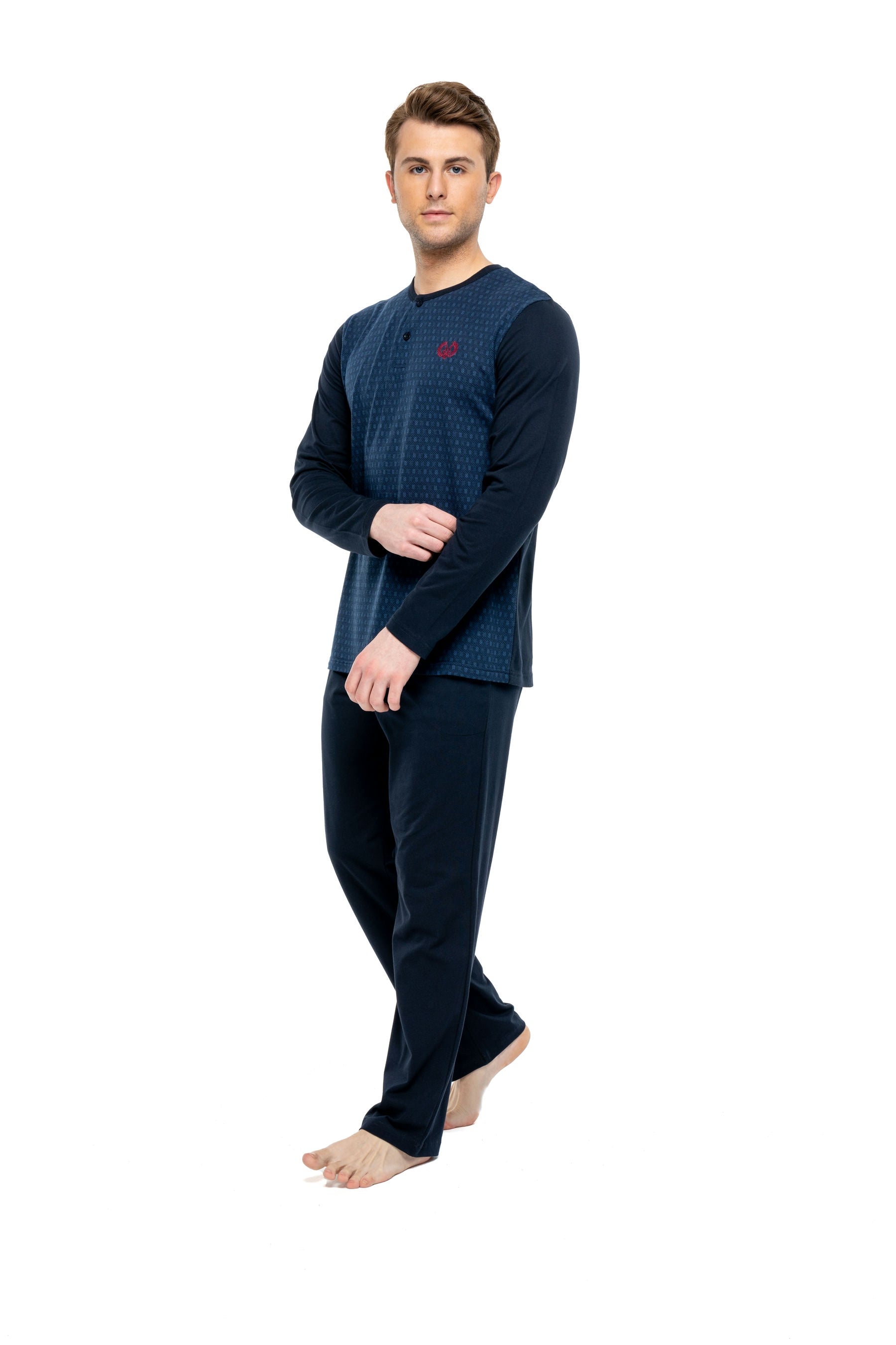 MOD Men Button Placket Pajama Set