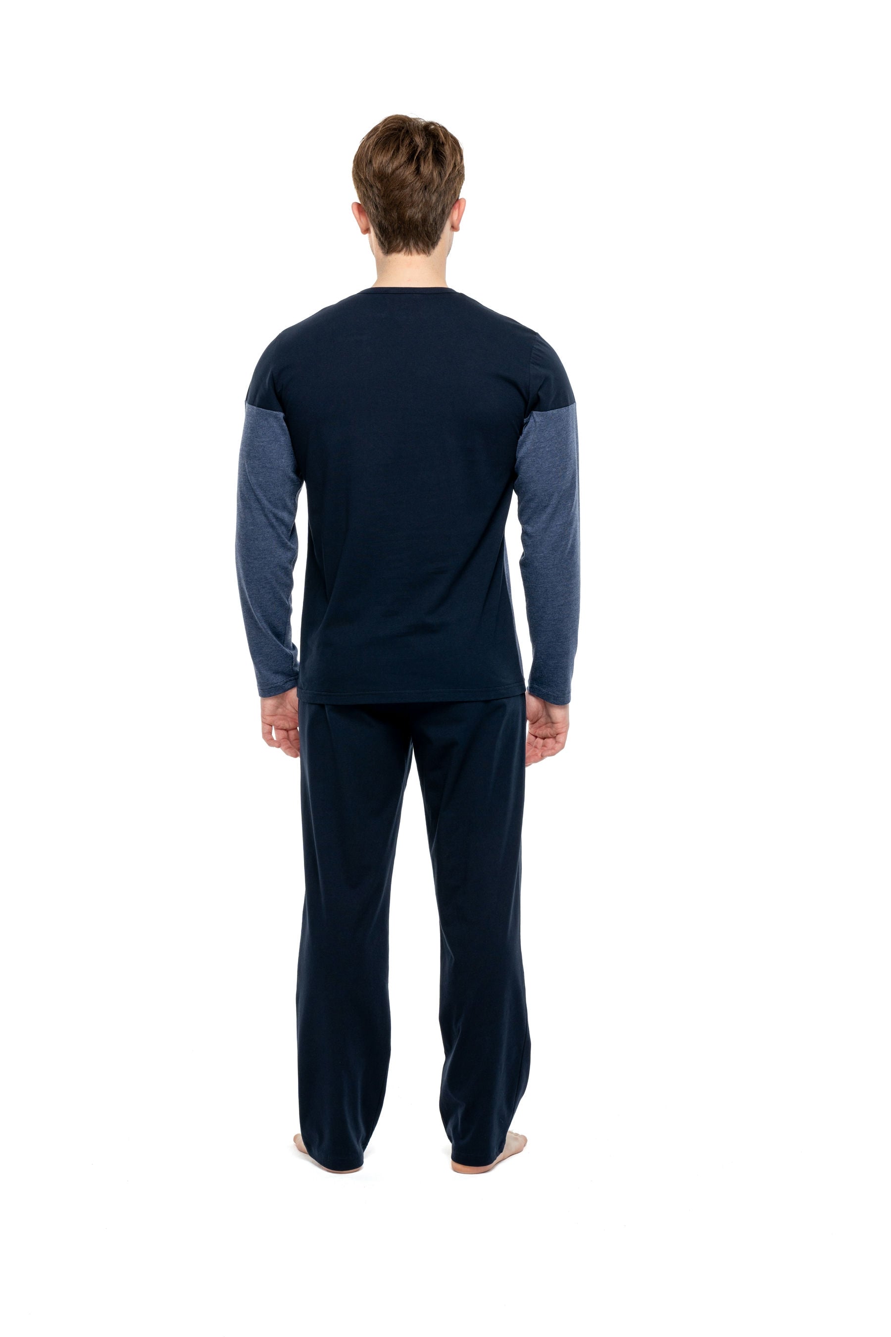 MOD Men Big Size Button Placket Pajama Set