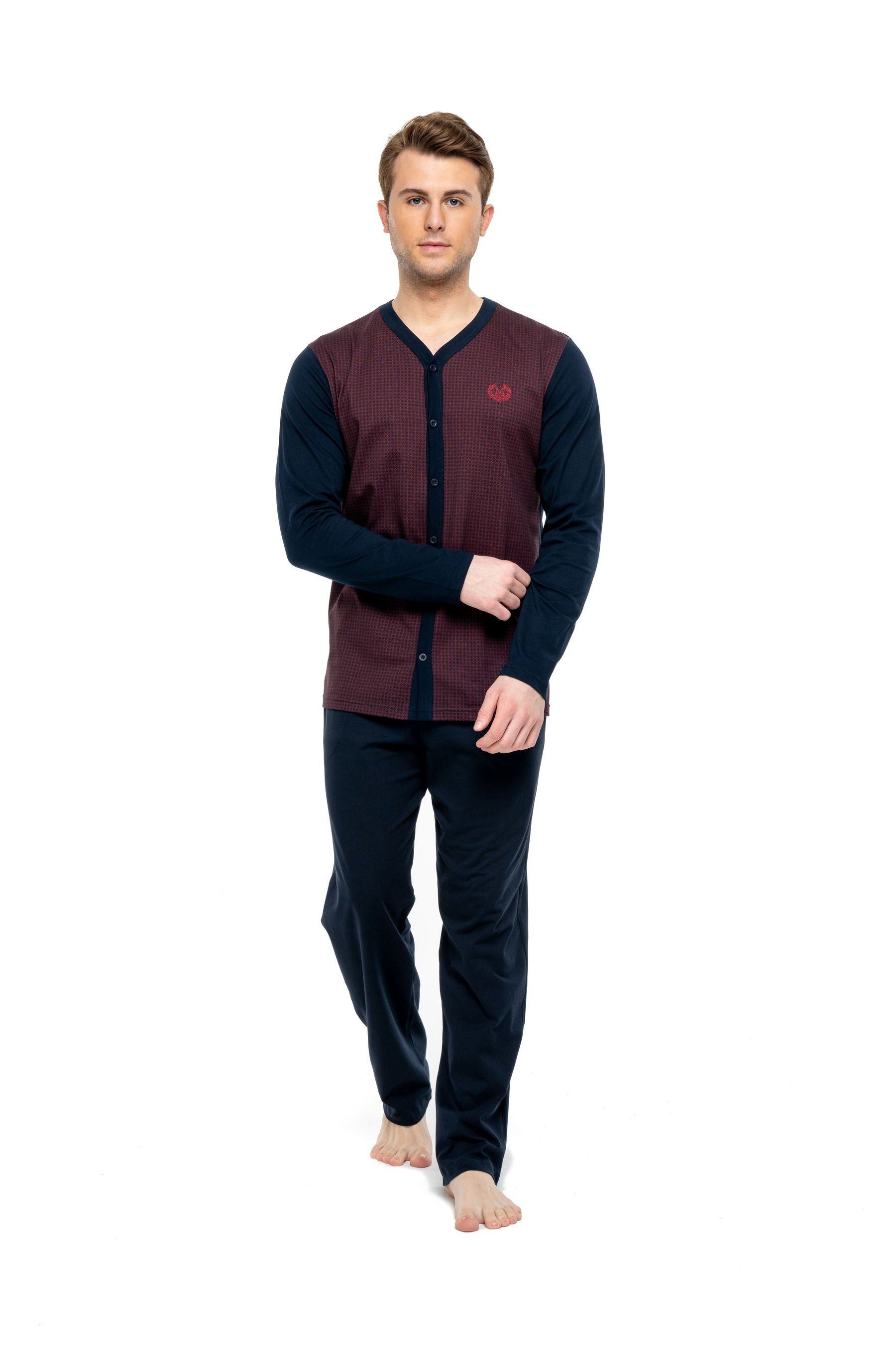 MOD Men Button Up Pajama Set