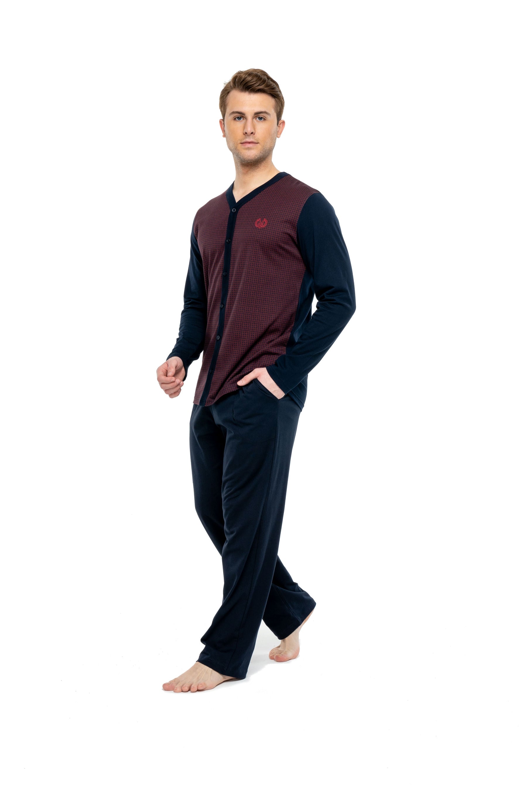 MOD Men Button Up Pajama Set