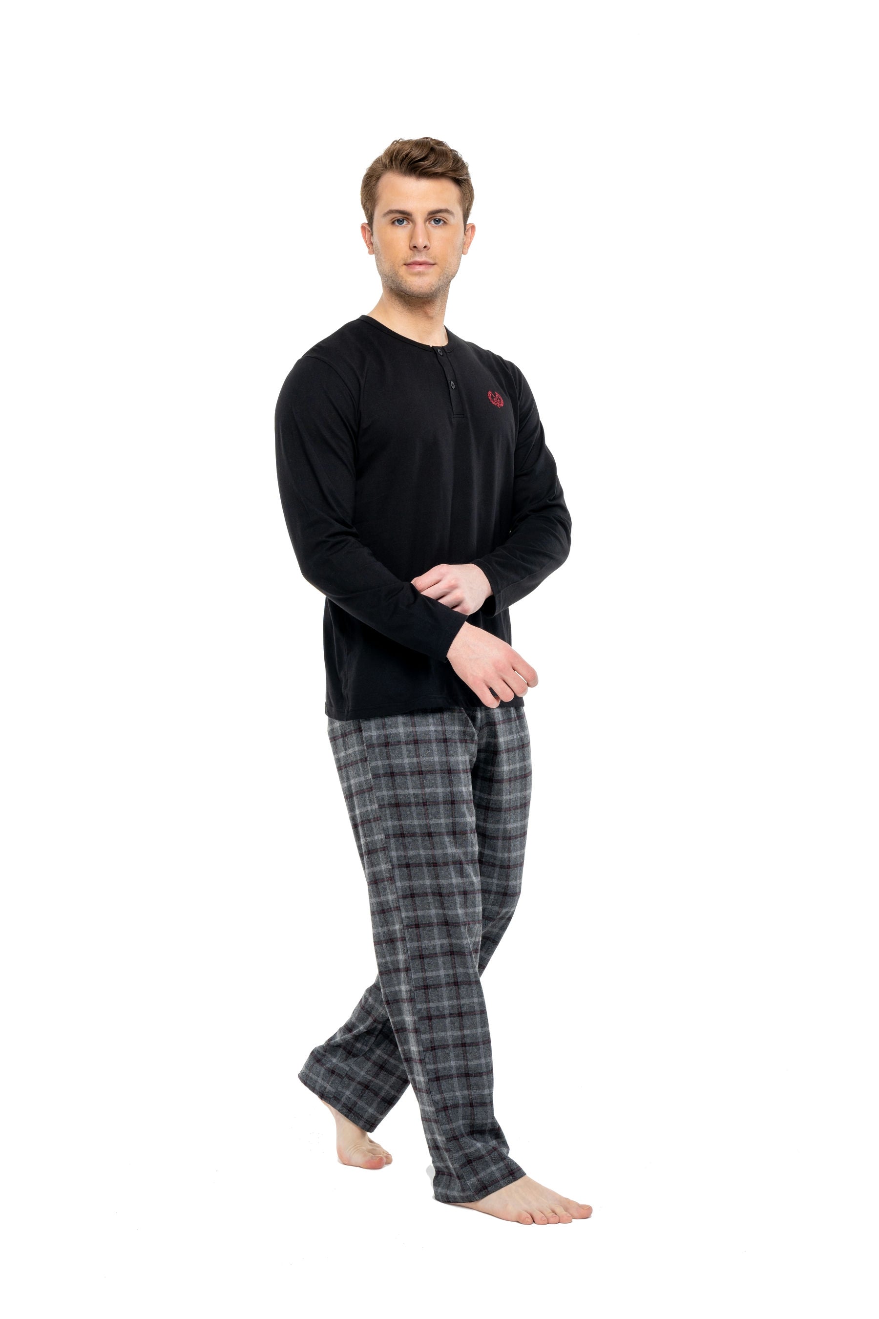 MOD Men Button Placket Pajama Set