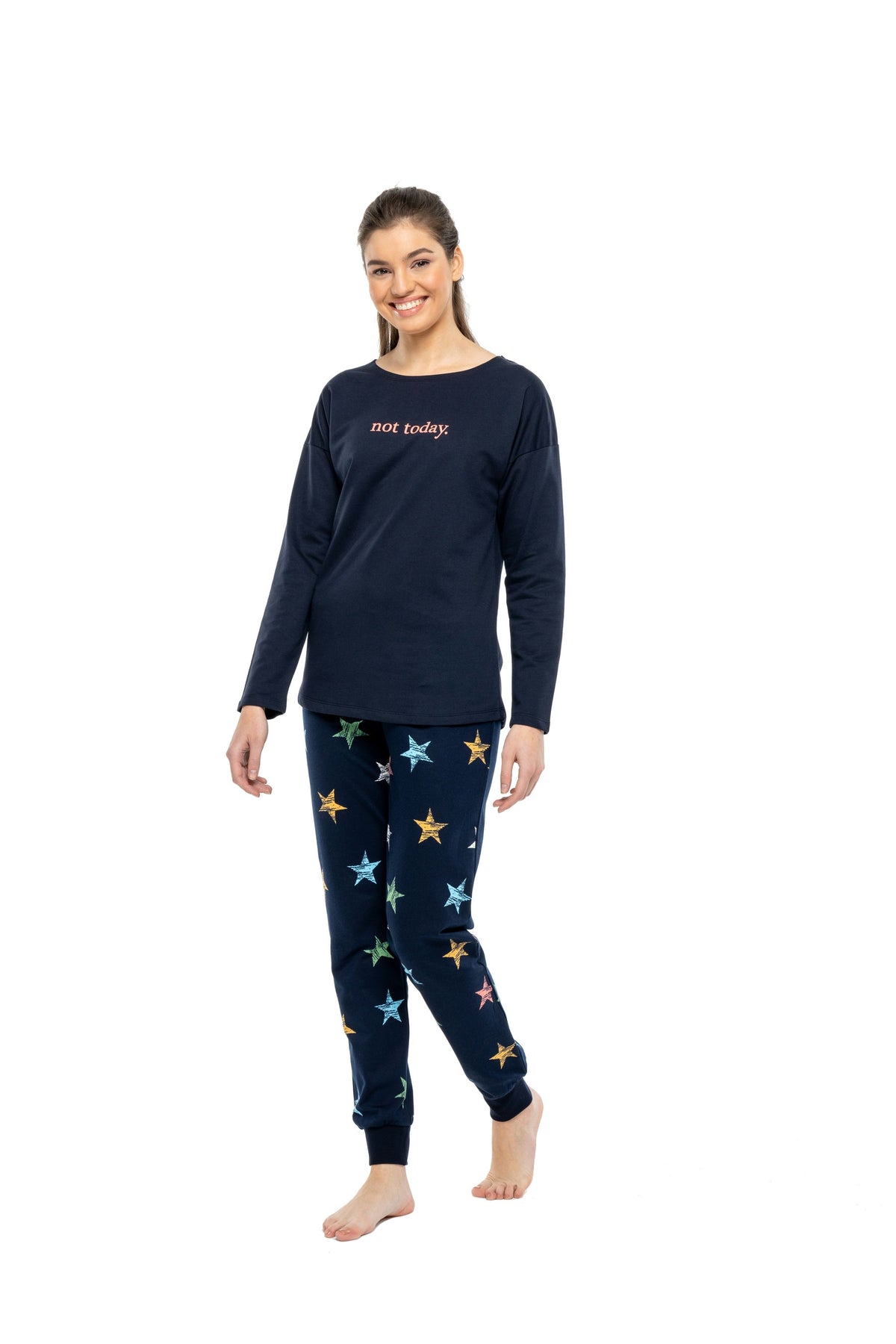 MOD Women Round Neck Pajama Set