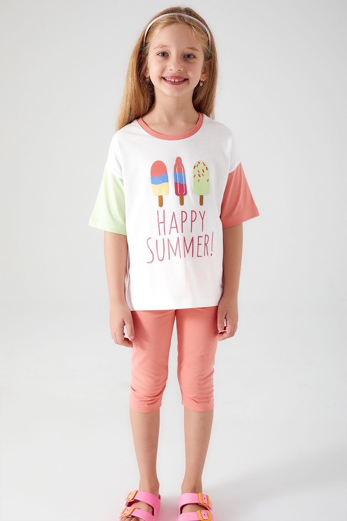 RolyPoly Girls Capri Pajamas Set Melange Supreme