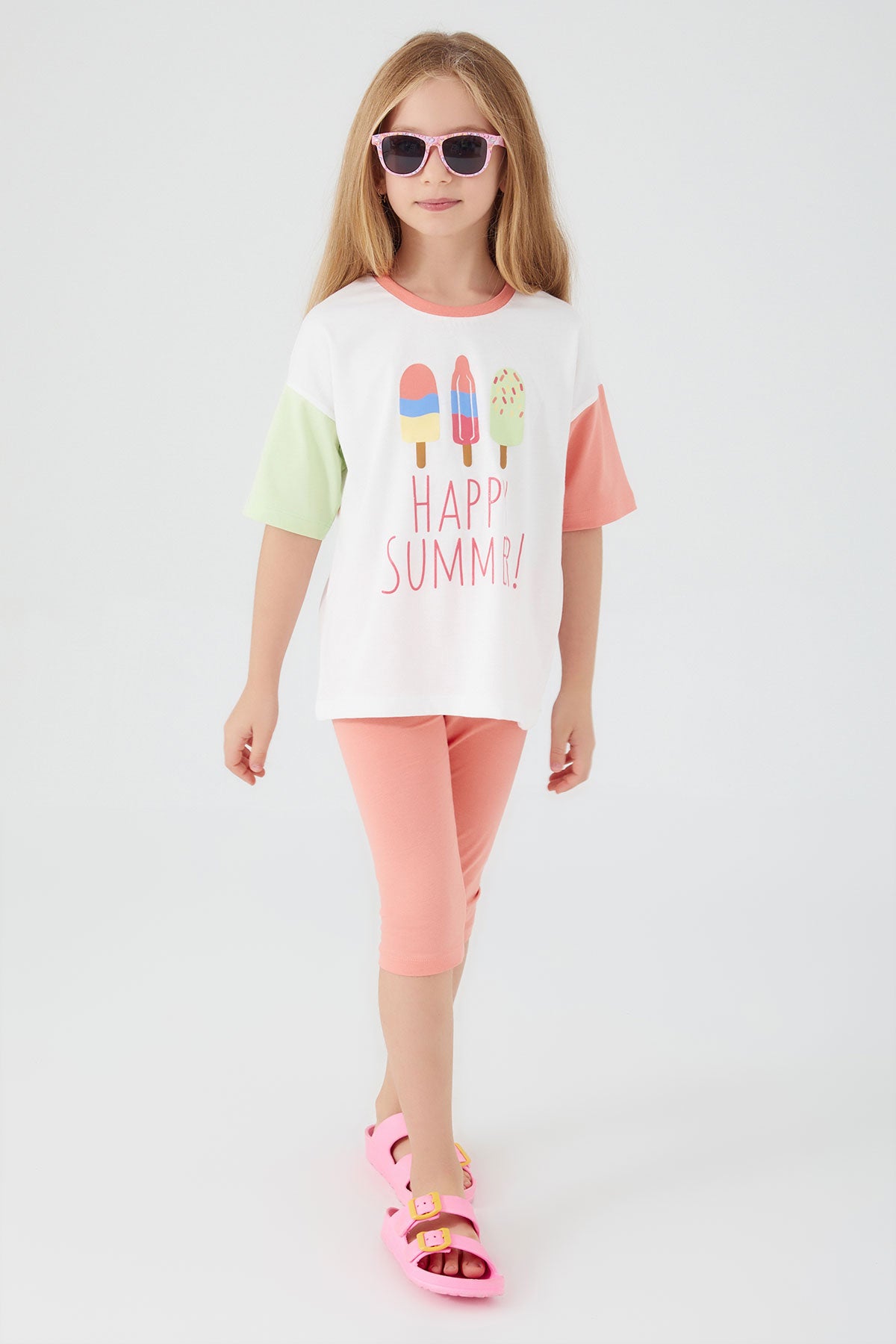 RolyPoly Girls Capri Pajamas Set Melange Supreme