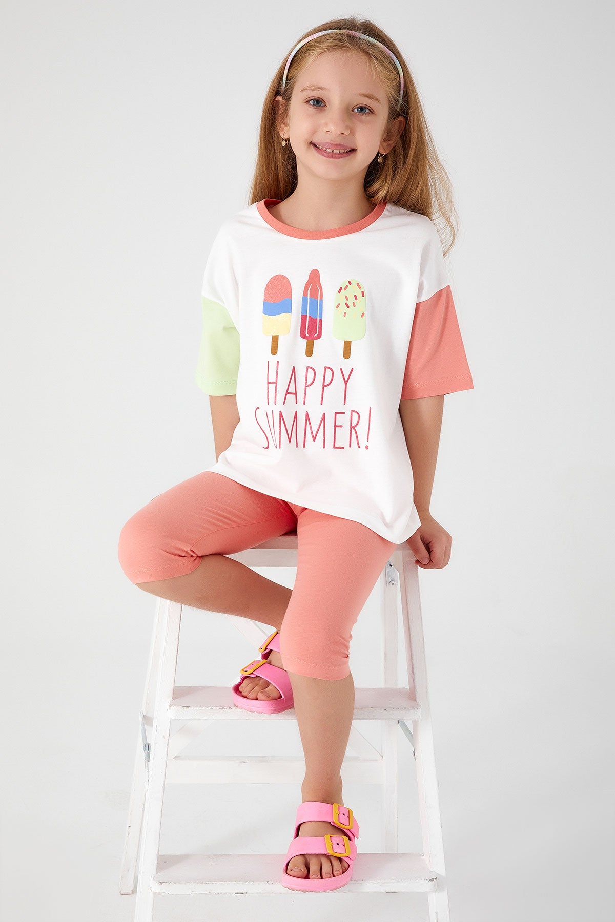 RolyPoly Girls Capri Pajamas Set Melange Supreme