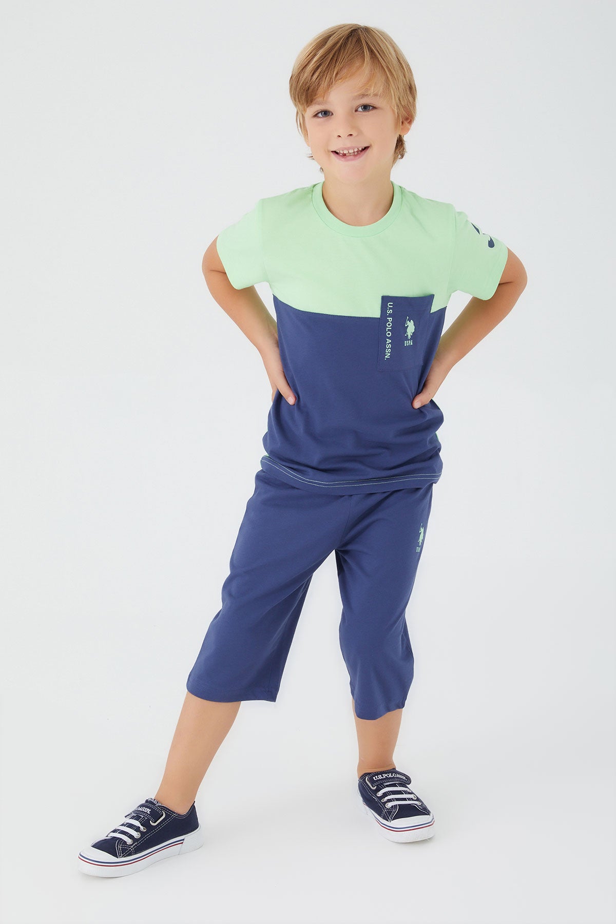 U.S. Polo Kids Boys Two Pieces Pajama Set Supreme