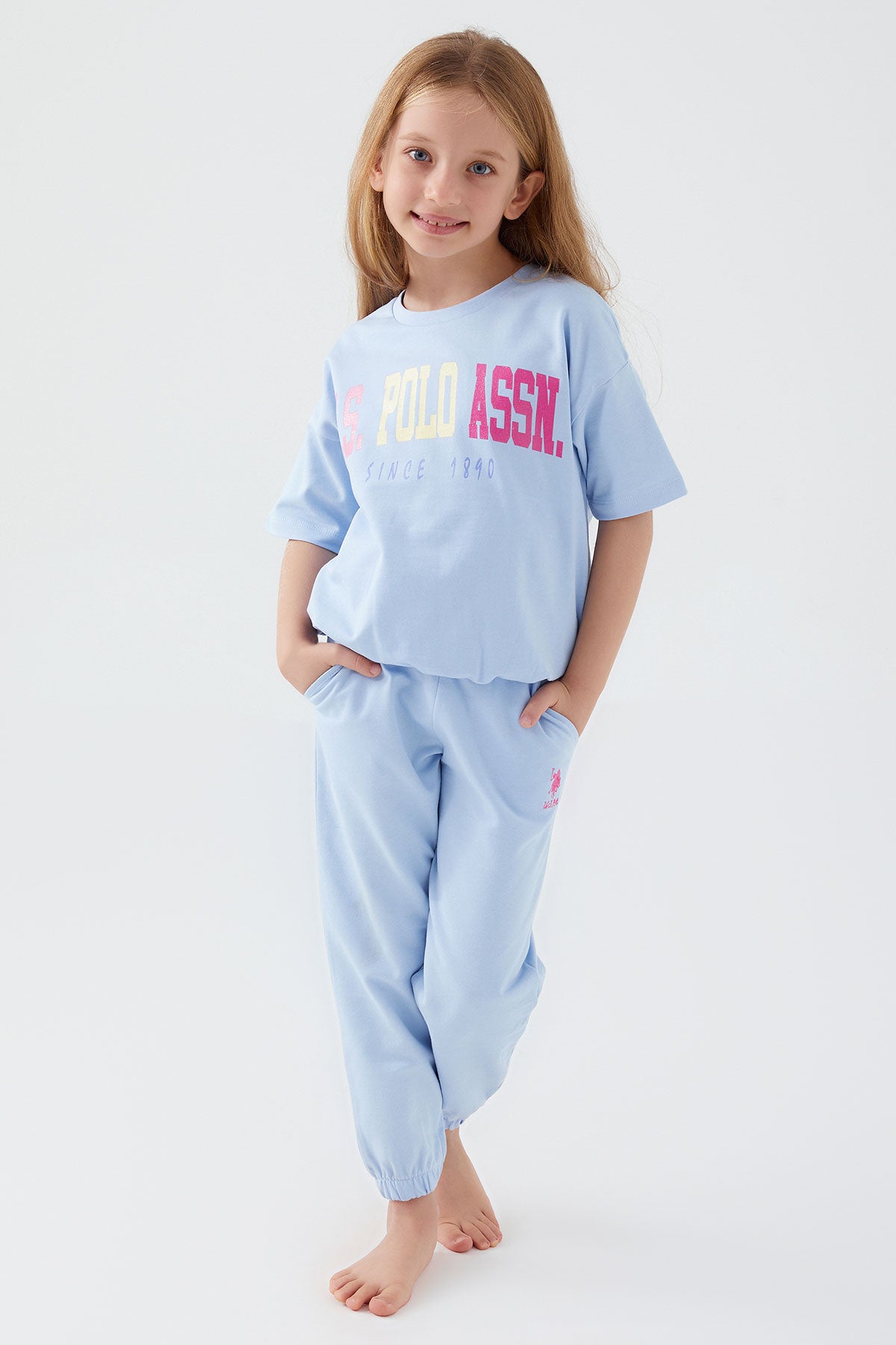 U.S. Polo Kids Girls Pyjama Set Two Threads