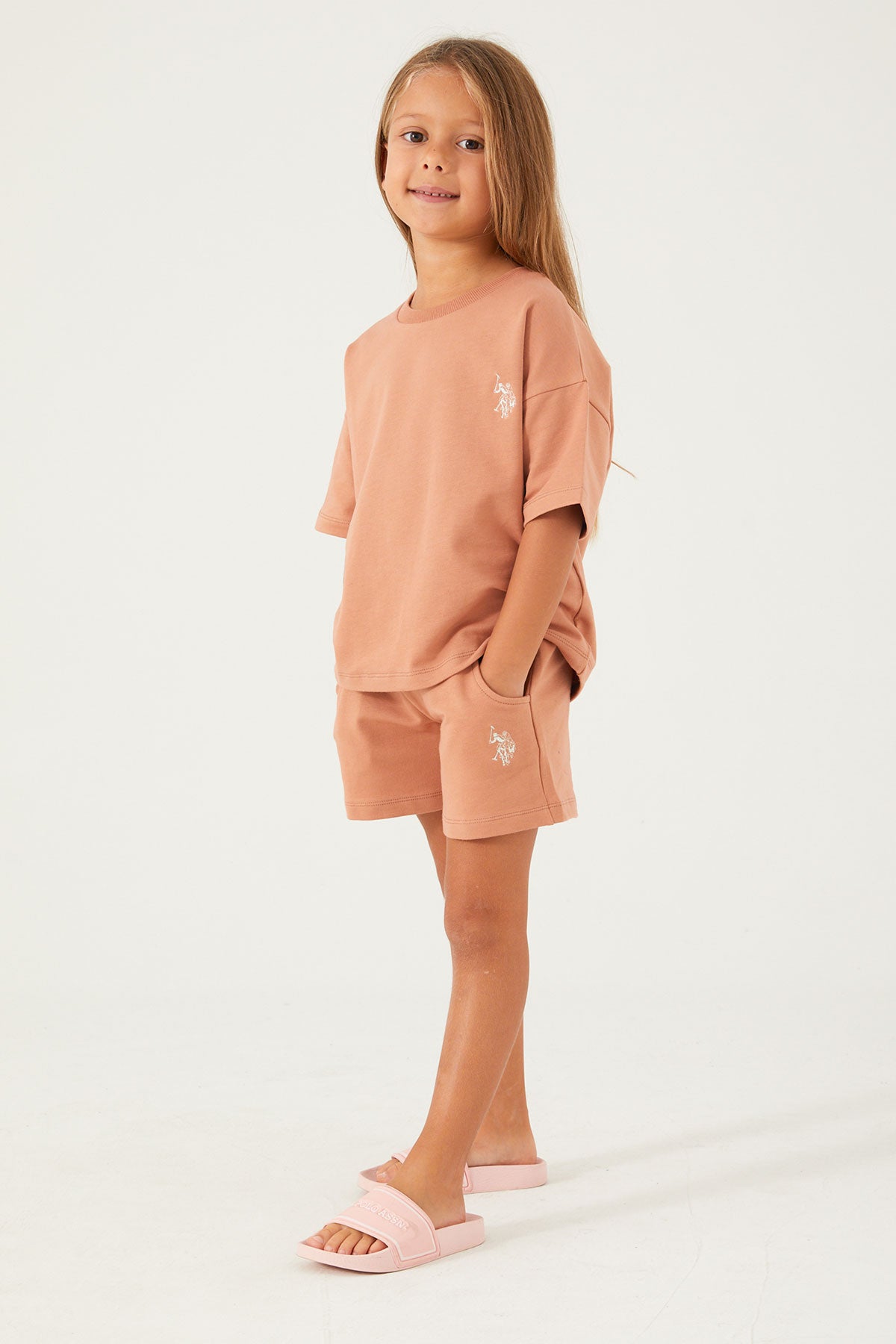 U.S. Polo Kids Girls Two Pieces Pajama Set Two Threads