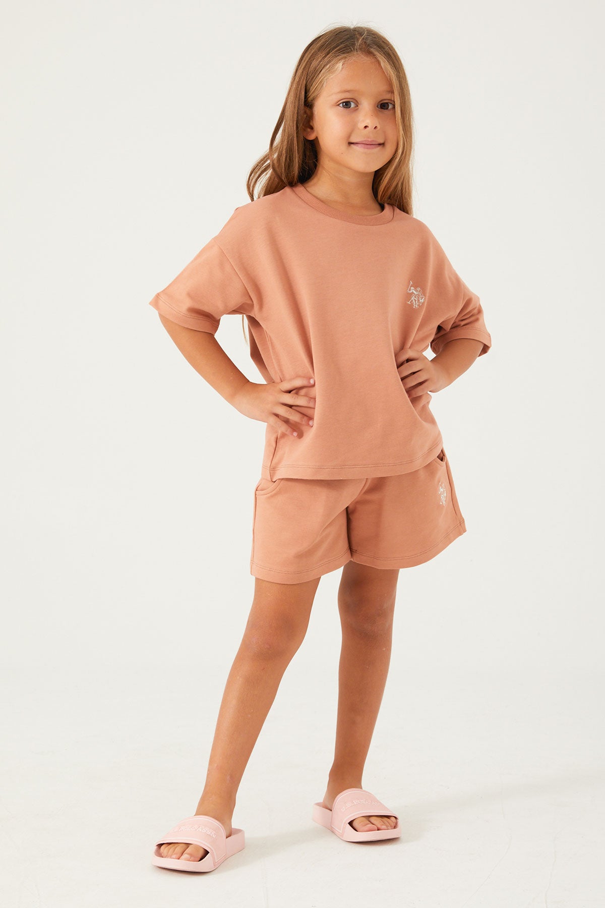 U.S. Polo Kids Girls Two Pieces Pajama Set Two Threads