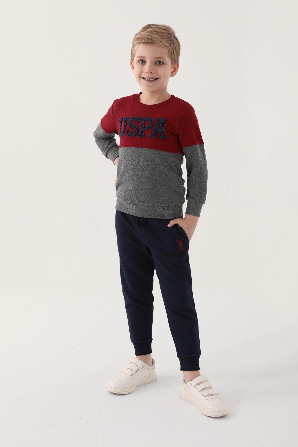 U.S. Polo Kids Boys Pajama Two Pieces Set Three Threads