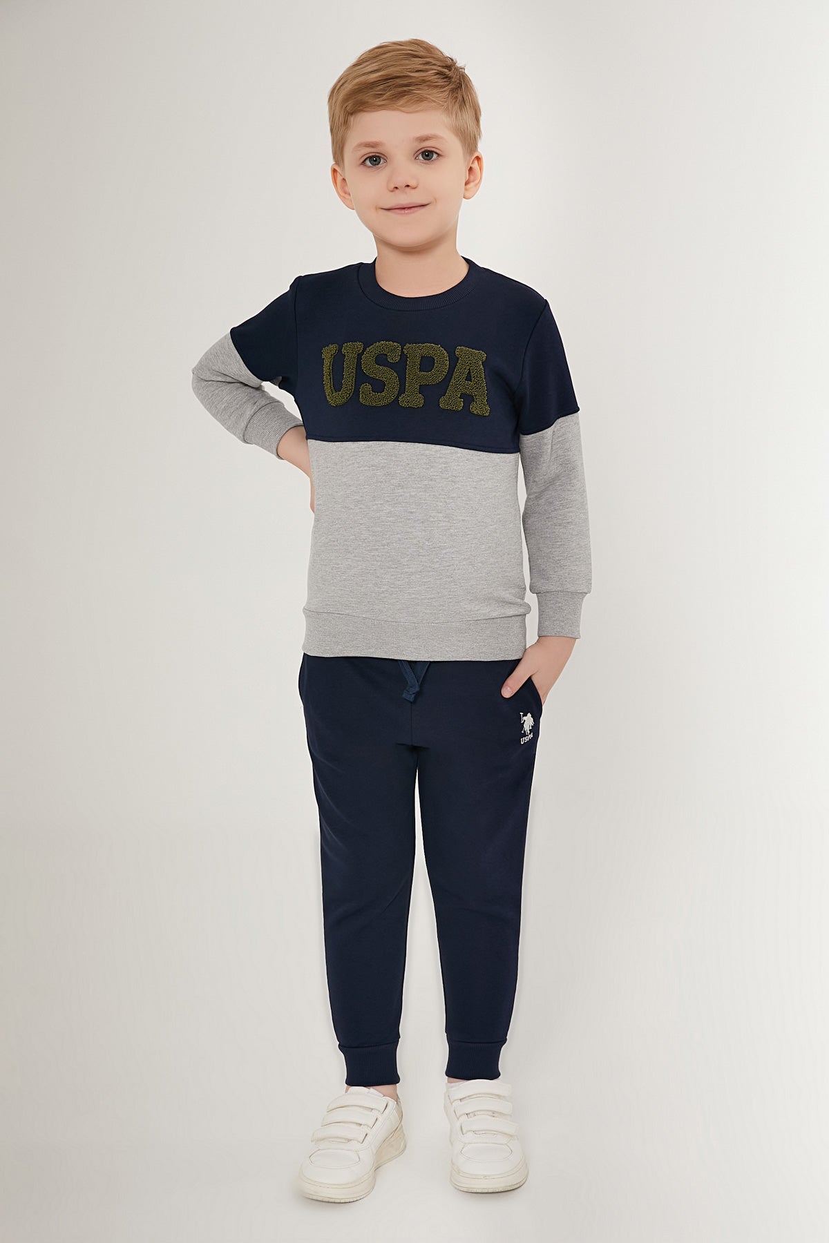 U.S. Polo Kids Boys Pajama Two Pieces Set Three Threads