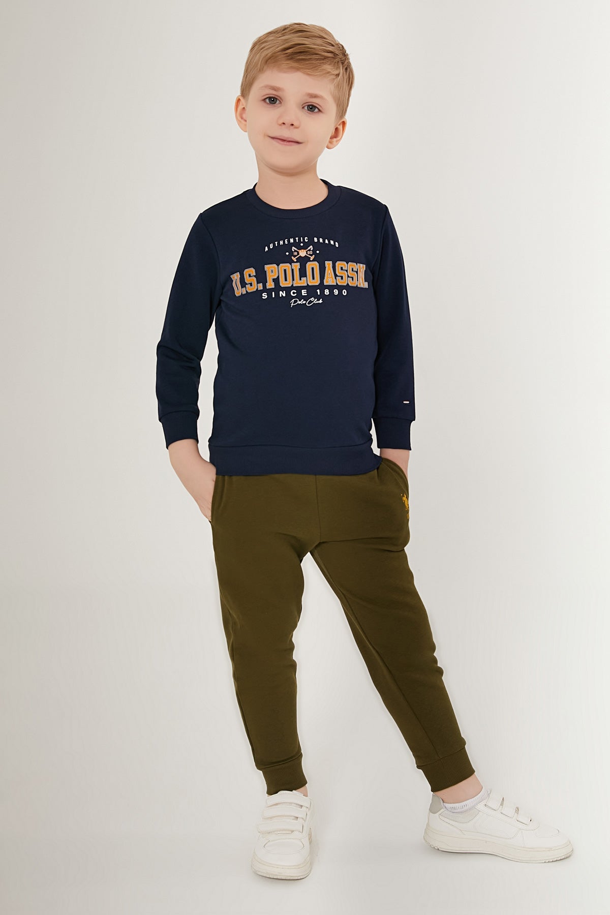U.S. Polo Kids Boys Pajama Two Pieces Set Three Threads