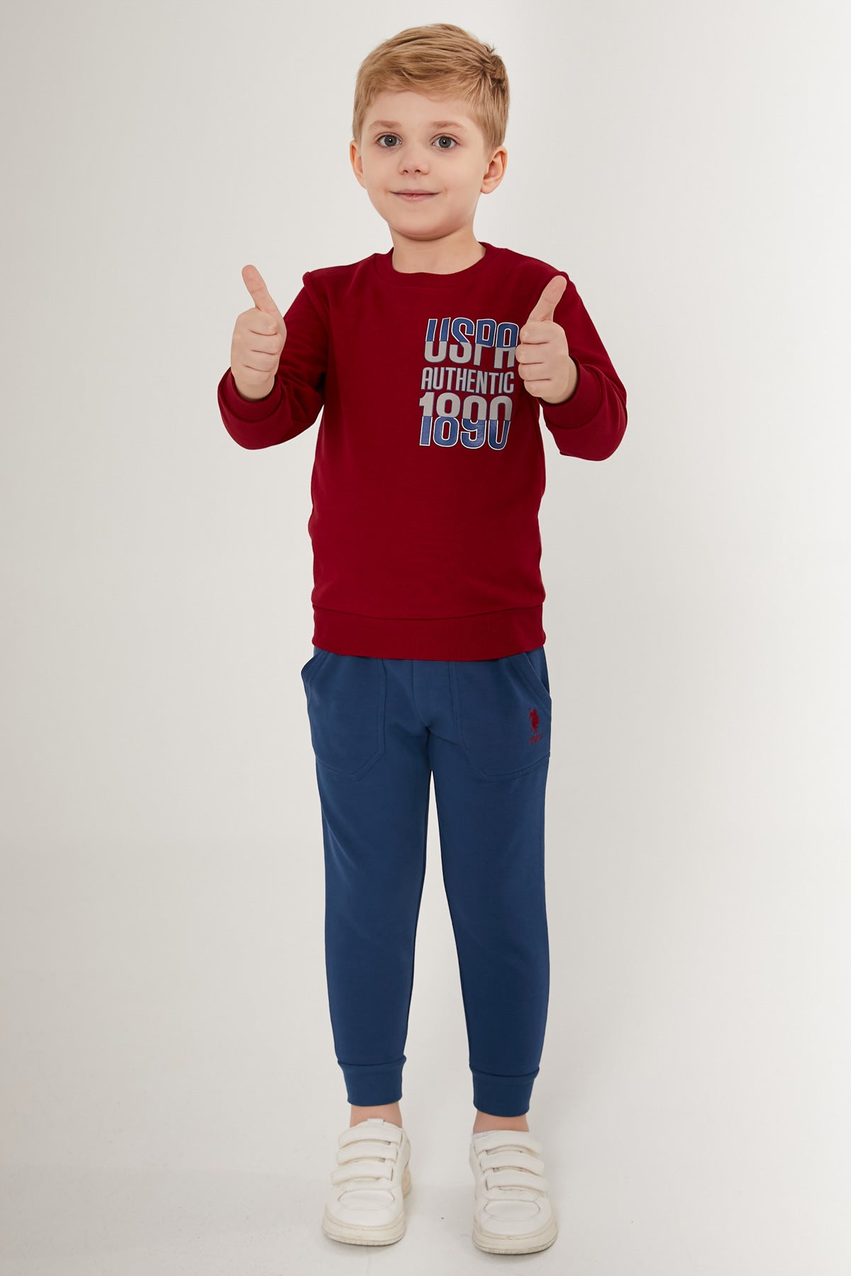 U.S. Polo Kids Boys Pajama Two Pieces Set Three Threads