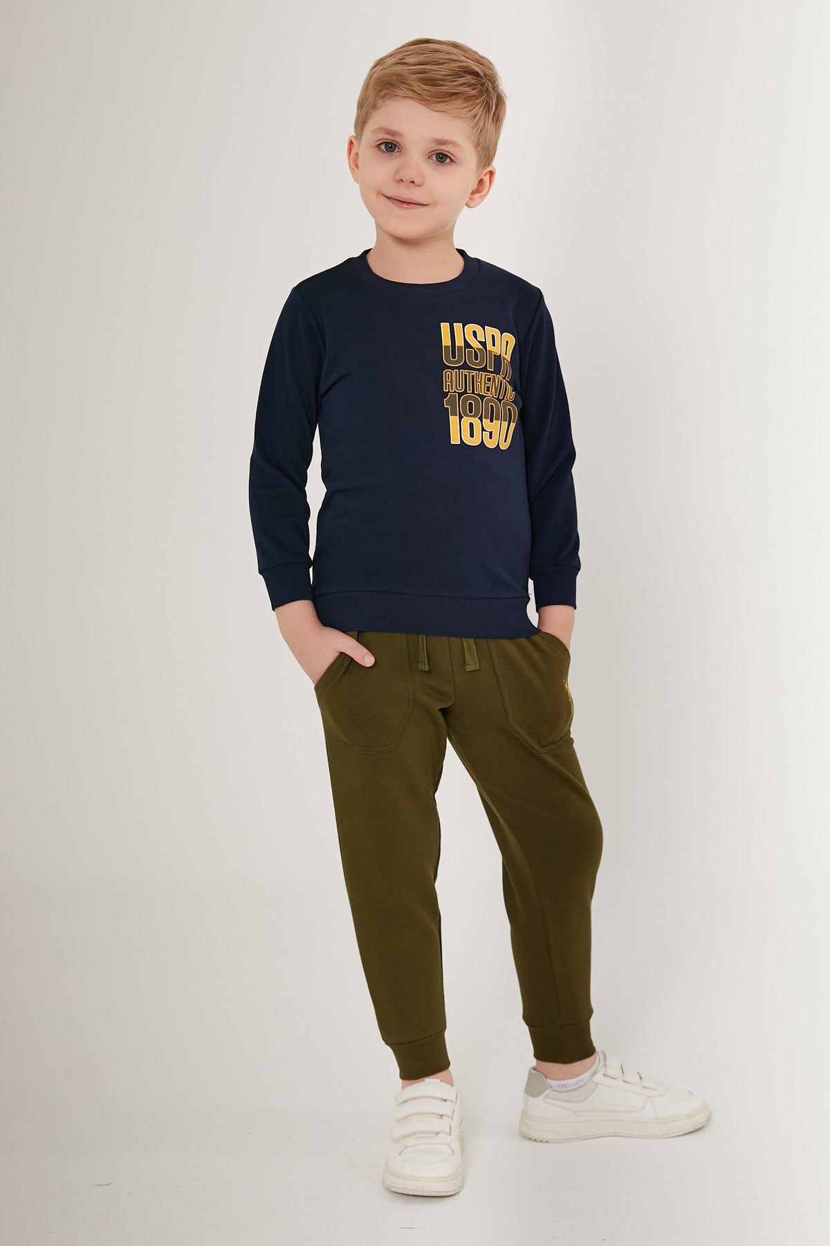 U.S. Polo Kids Boys Pajama Two Pieces Set Three Threads