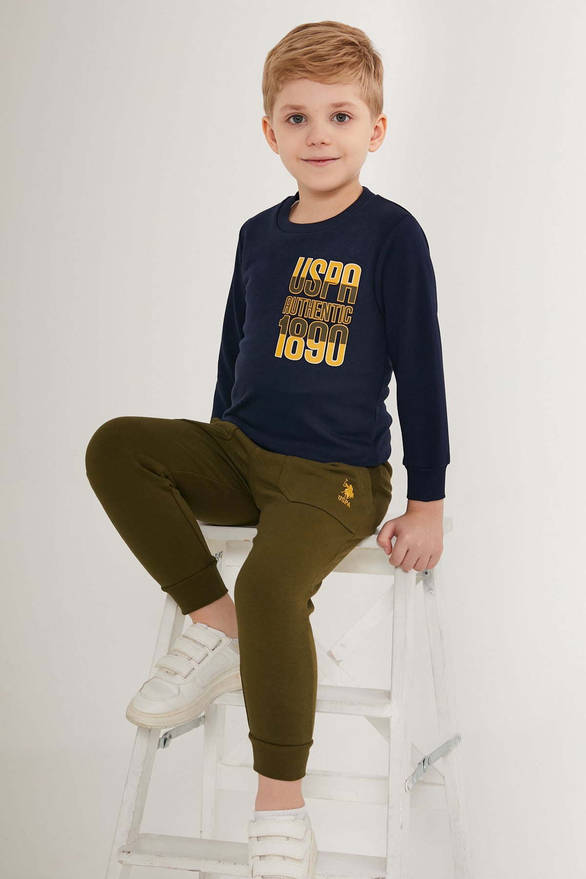 U.S. Polo Kids Boys Pajama Two Pieces Set Three Threads