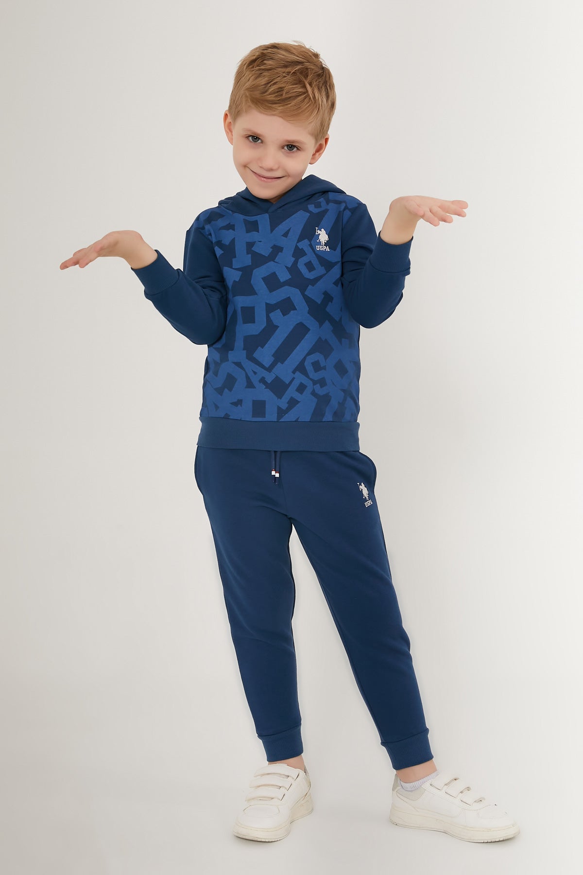 U.S. Polo Kids Boys Pajama Two Pieces Set Three Threads