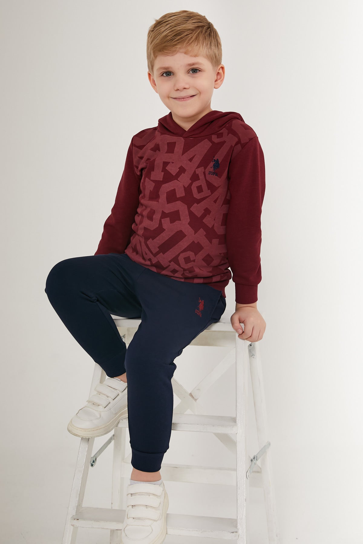 U.S. Polo Kids Boys Pajama Two Pieces Set Three Threads