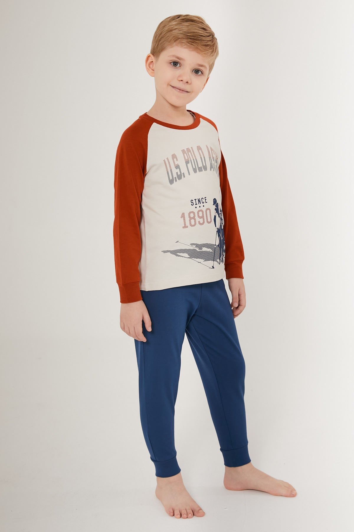 U.S. Polo Kids Boys Pyjama Set Melange Supreme