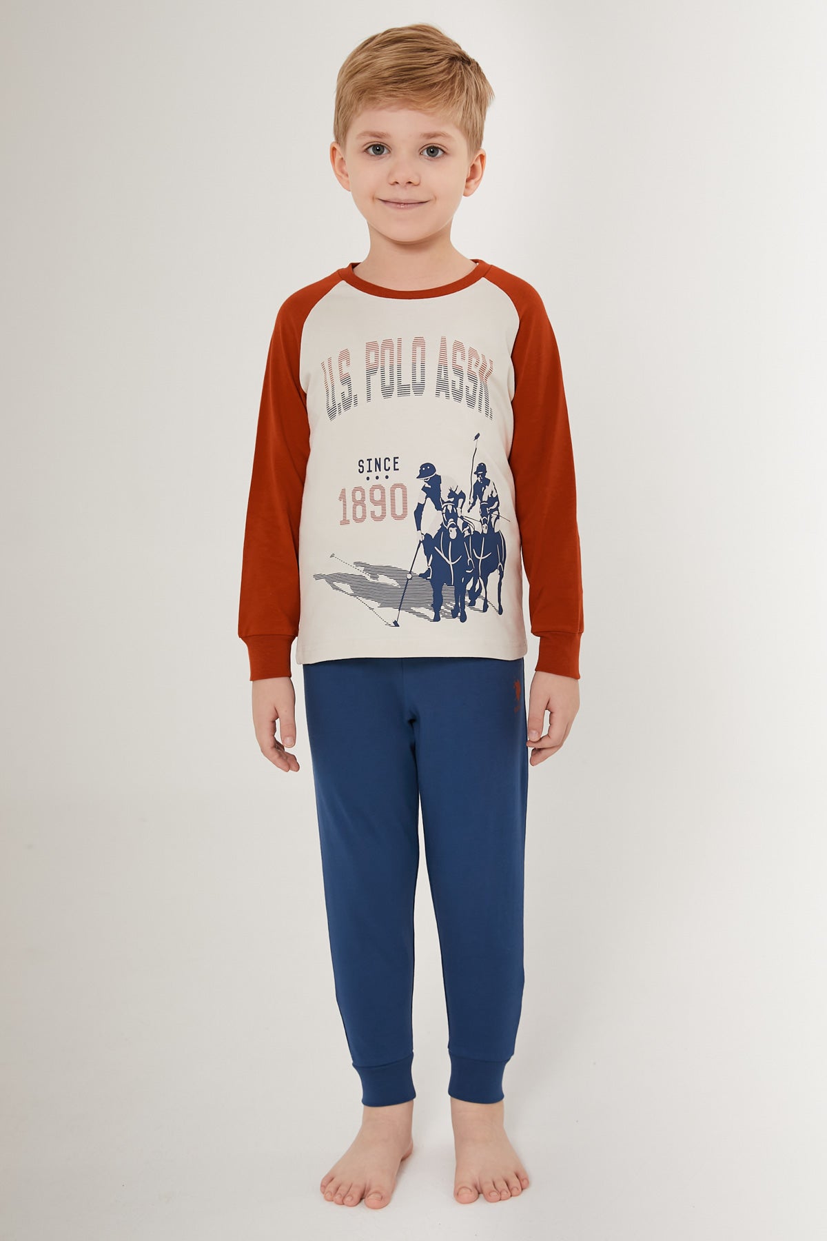 U.S. Polo Kids Boys Pyjama Set Melange Supreme