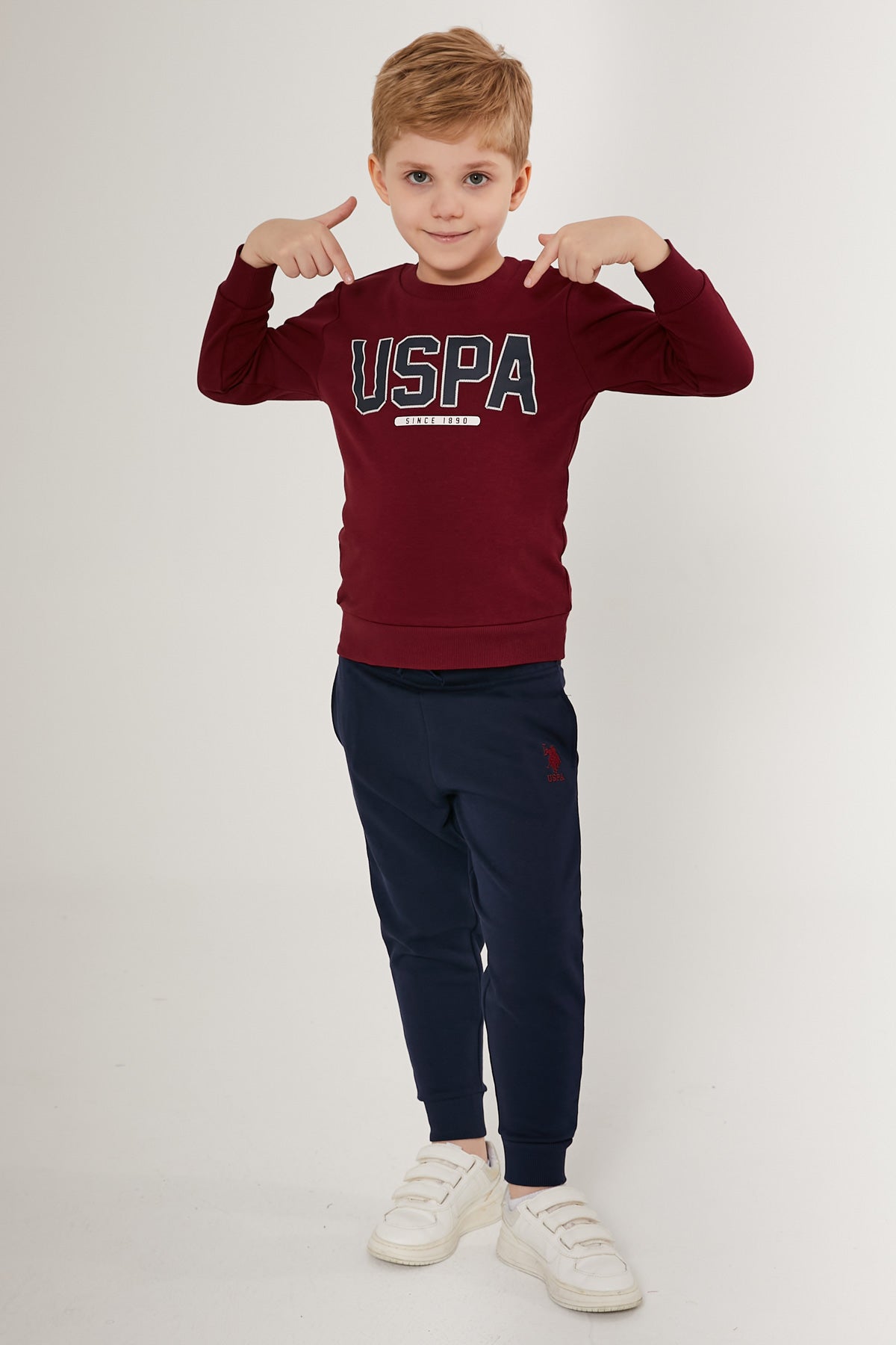U.S. Polo Kids Boys Pajama Two Pieces Set Three Threads
