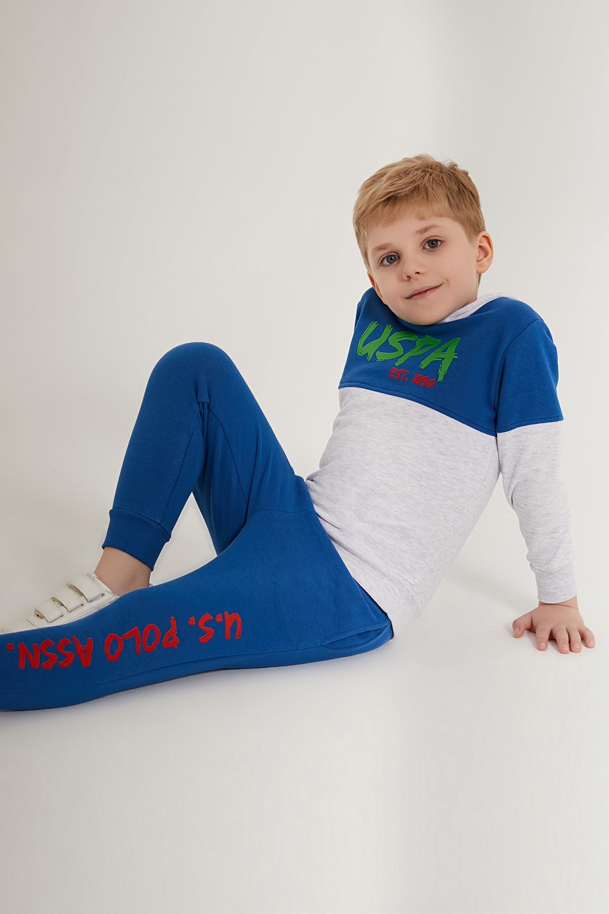 U.S. Polo Kids Boys Pajama Two Pieces Set Three Threads