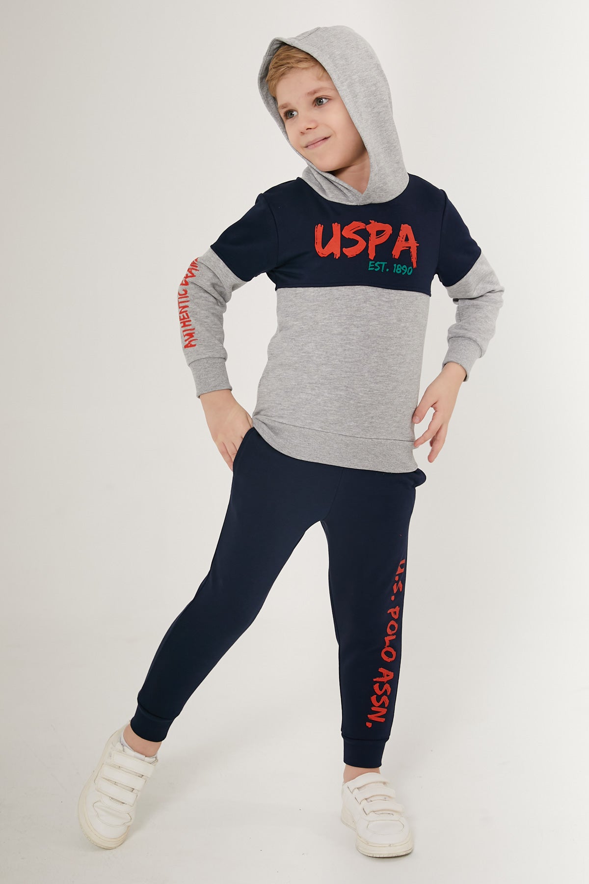 U.S. Polo Kids Boys Pajama Two Pieces Set Three Threads