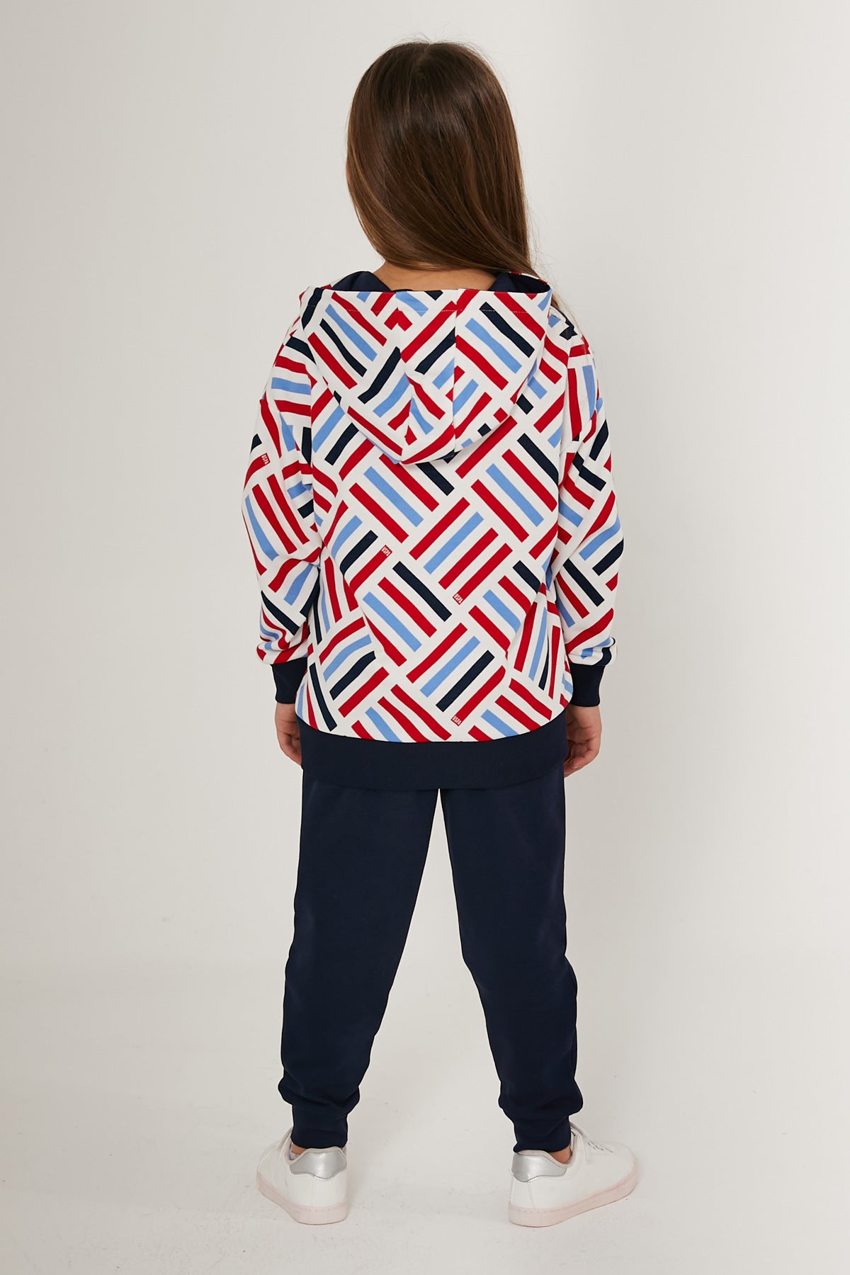 U.S. Polo Kids Girls Pajamas Two Pieces Set Three Thread Raised