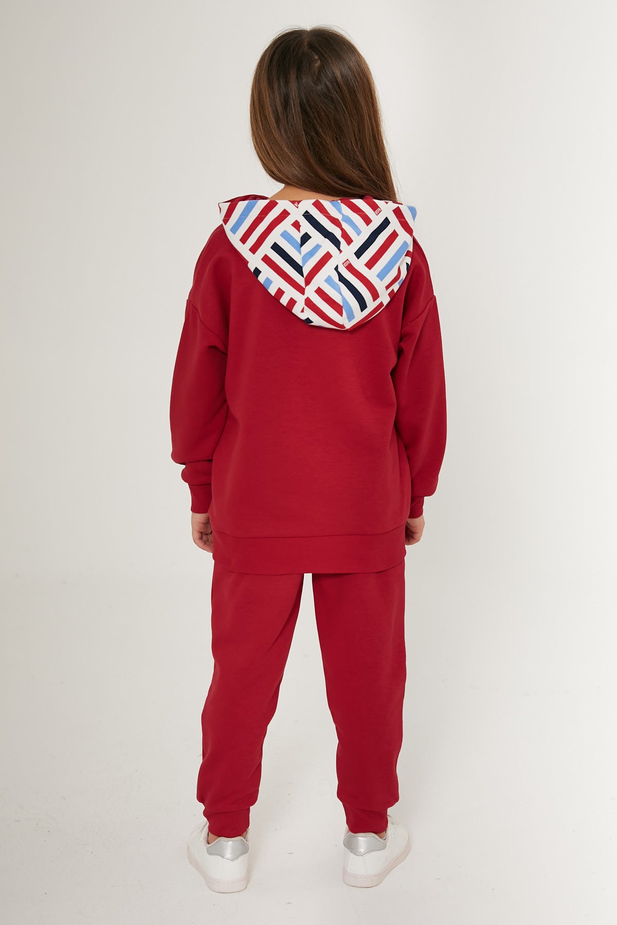U.S. Polo Kids Girls Pajamas Two Pieces Set Three Thread Raised