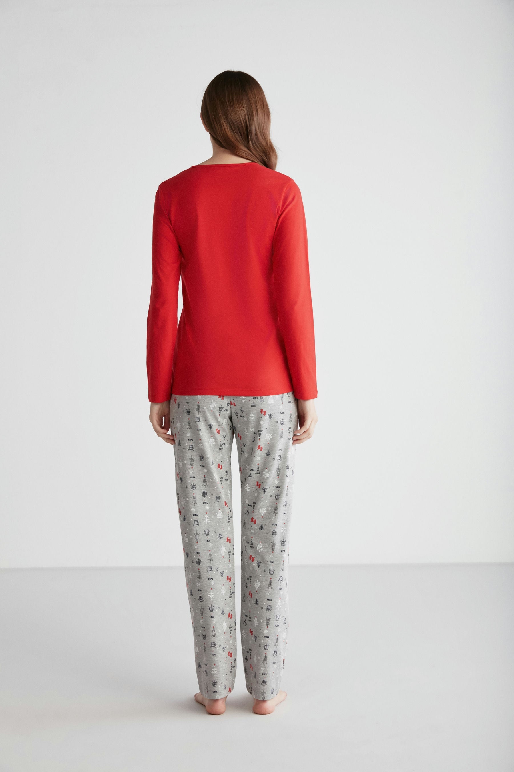 U.S. Polo Women Round Neck Pajama Set