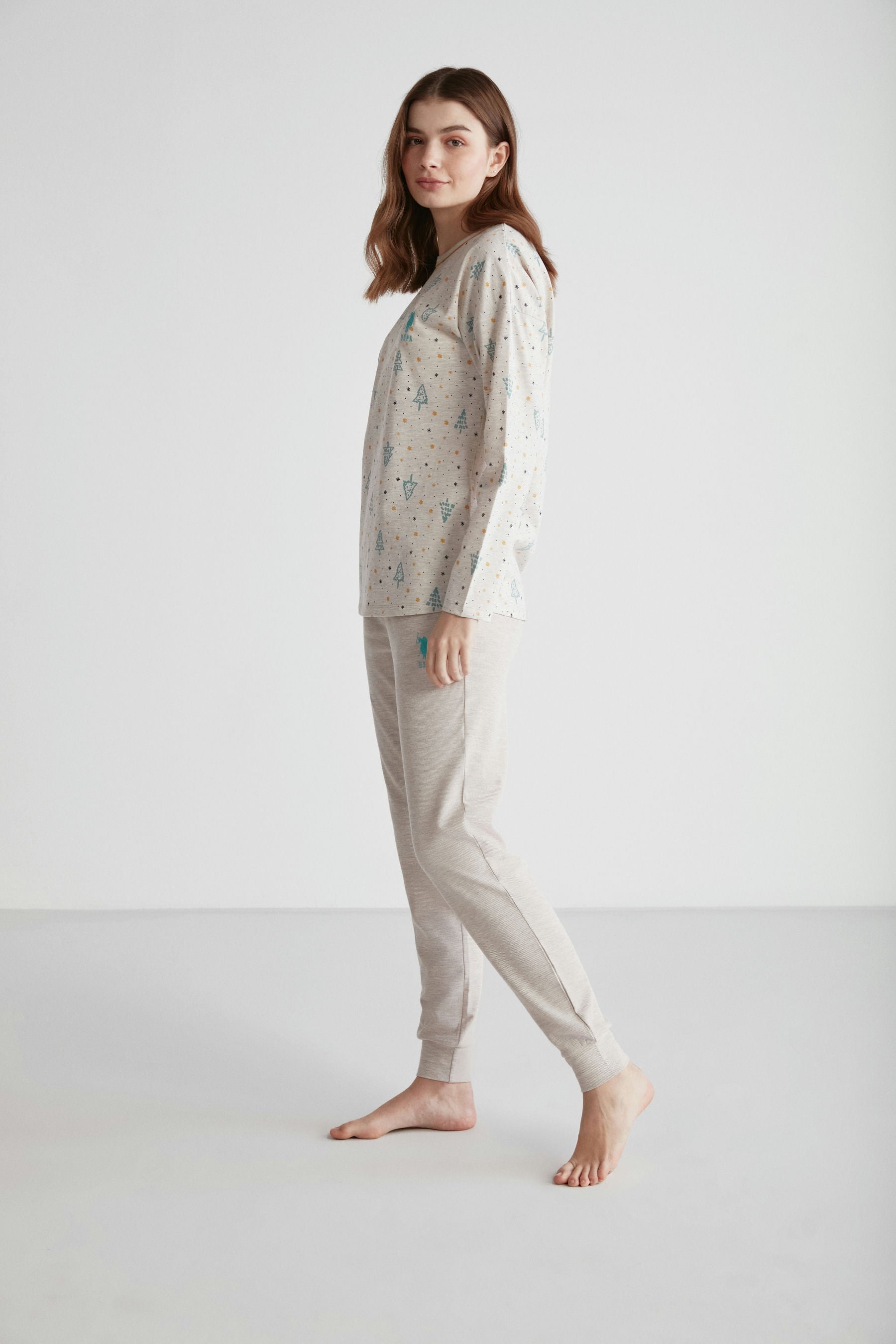 U.S. Polo Women Round Neck Pajama Set