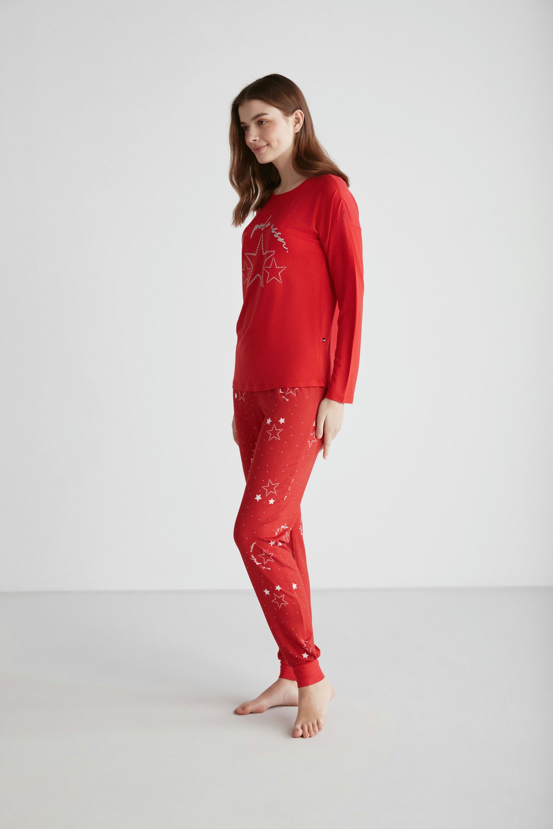 U.S. Polo Women Round Neck Pajama Set