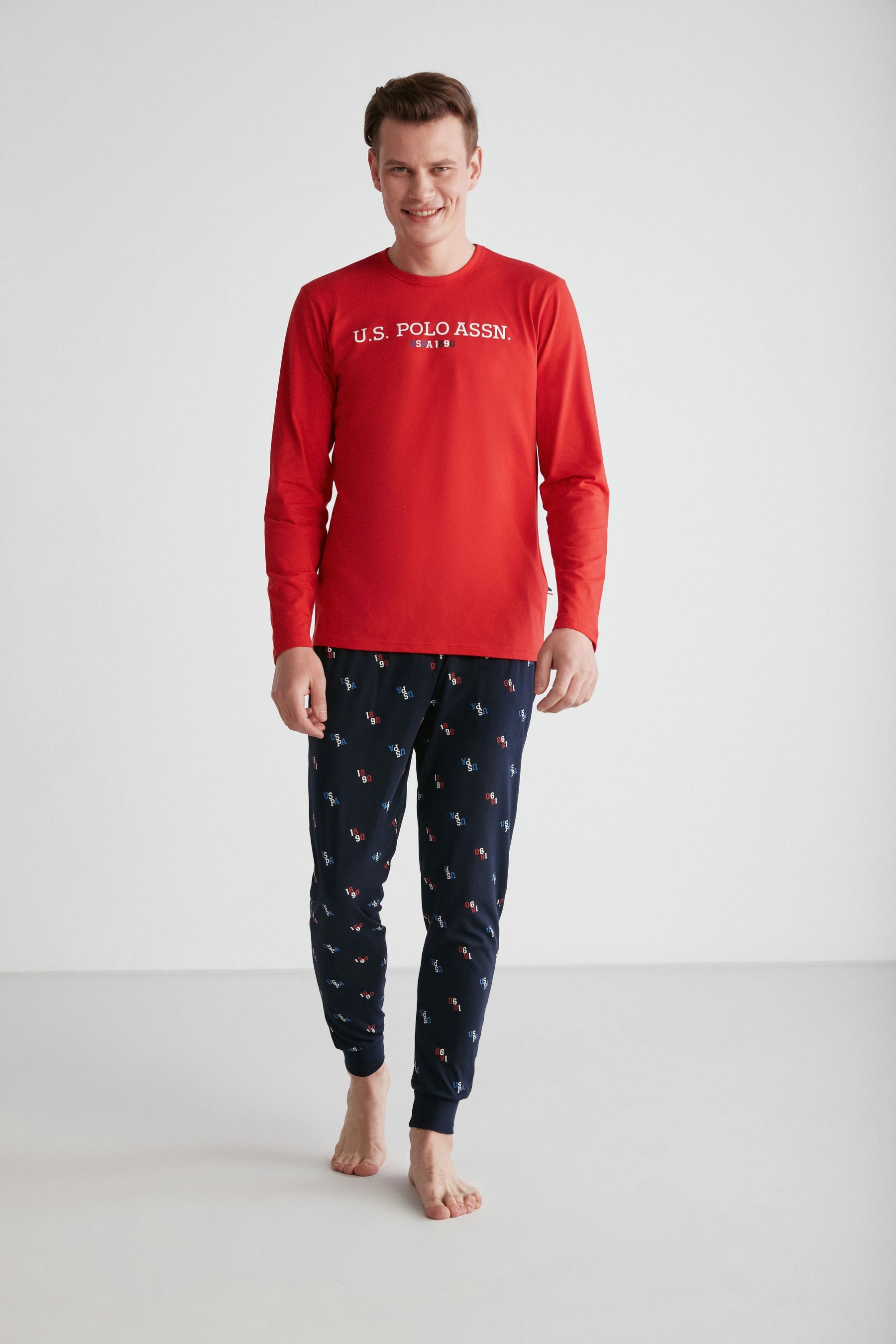 U.S. Polo Men Round Neck Pajama Set