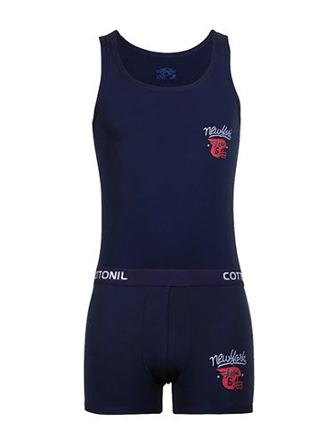 Cottonil Men Sleeveless Rel.Set Coloured
